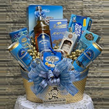 Mua Giỏ Quà Tết Rượu Imperial Blue làm quà biếu giá rẻ
